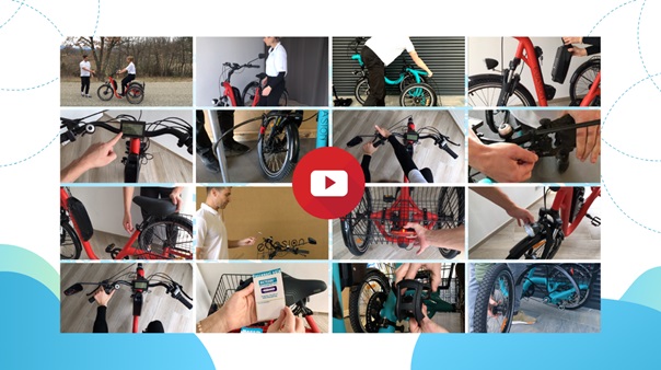 mosaique de vidéo tricycle adulte
