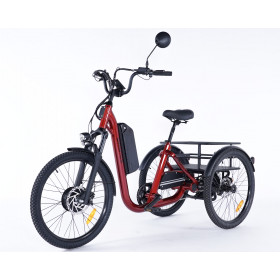 Tricycle Evasion électrique Rouge pour adulte