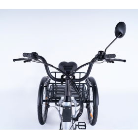 Guidon ergonomique et rétroviseur du trike électrique Essentiel