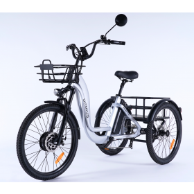 Tricycle Essentiel à assistance électrique avec l'option panier avant