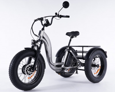 Tricycle électrique Essentiel Fatbike gris