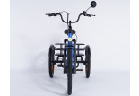 Tricycle adulte non électrique Damius ESSENTIEL bleu métallisé vue de face