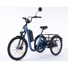 Vélo à trois roues électrique Damius EVASION EVO bleu métallisé