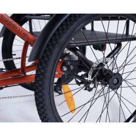 Tricycle adulte non électrique Damius ESSENTIEL orange métallisé pneus tout chemin
