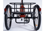 Tricycle adulte Damius ESSENTIEL orange métallisé avec réflecteurs et catadioptres