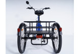 Tricycle adulte Damius ESSENTIEL vue arrière panier et réflecteur de sécurité