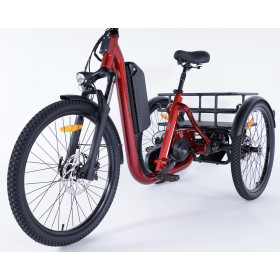 Tricycle électrique à enjambement bas pour adulte