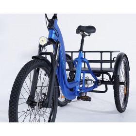 Vélo trois roues adulte Damius ESSENTIEL couleur orange garde-boue enveloppant