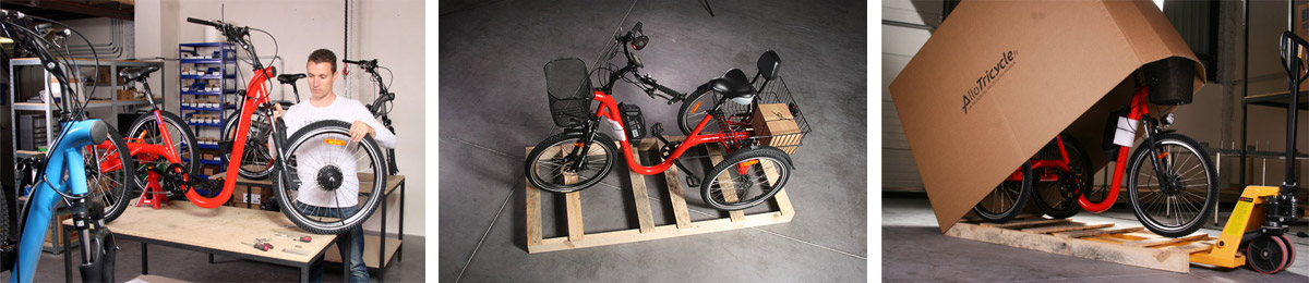 Assemblage et livraison tricycle Evasion