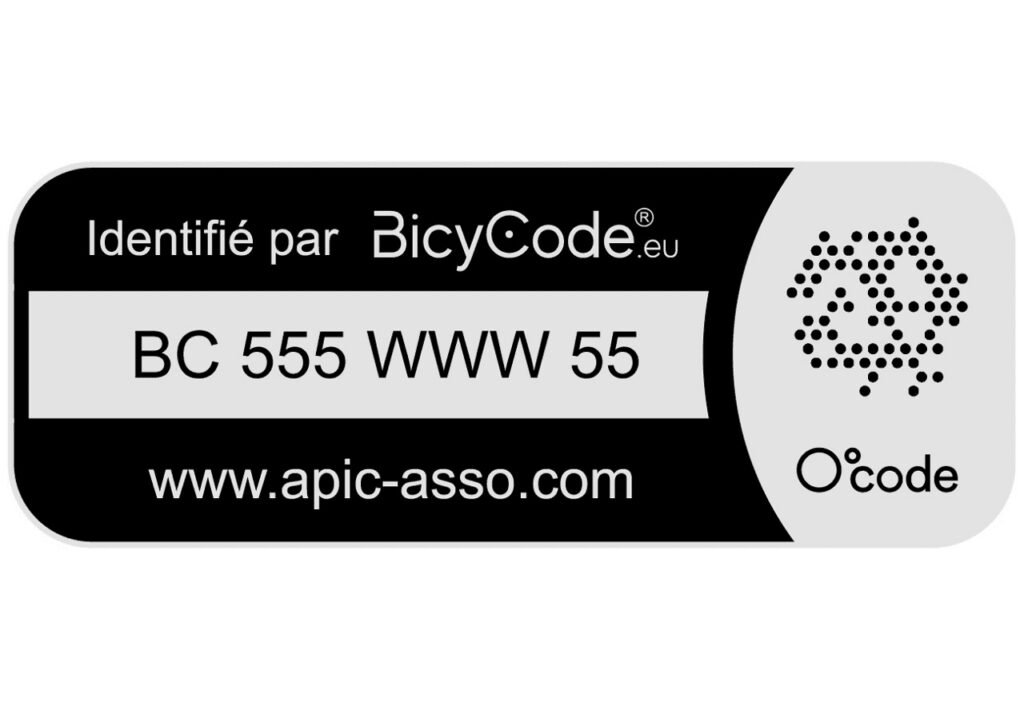 Marquage Bicycode sur tricycle électrique Damius Marquage Bicycode sur tricycle électrique Damius