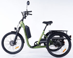 Tricycle trois roues électrique Damius EVASION vert métalisé Tricycle trois roues électrique Damius EVASION vert métalisé