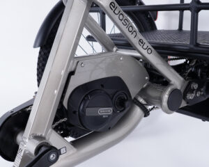 Tricycle &eacute;lectrique confortable pour adulte moteur p&eacute;dalier Bafang M510