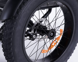 Double frein arri&egrave;re du tricycle &eacute;lectrique pour adulte Essentiel Fat Bike