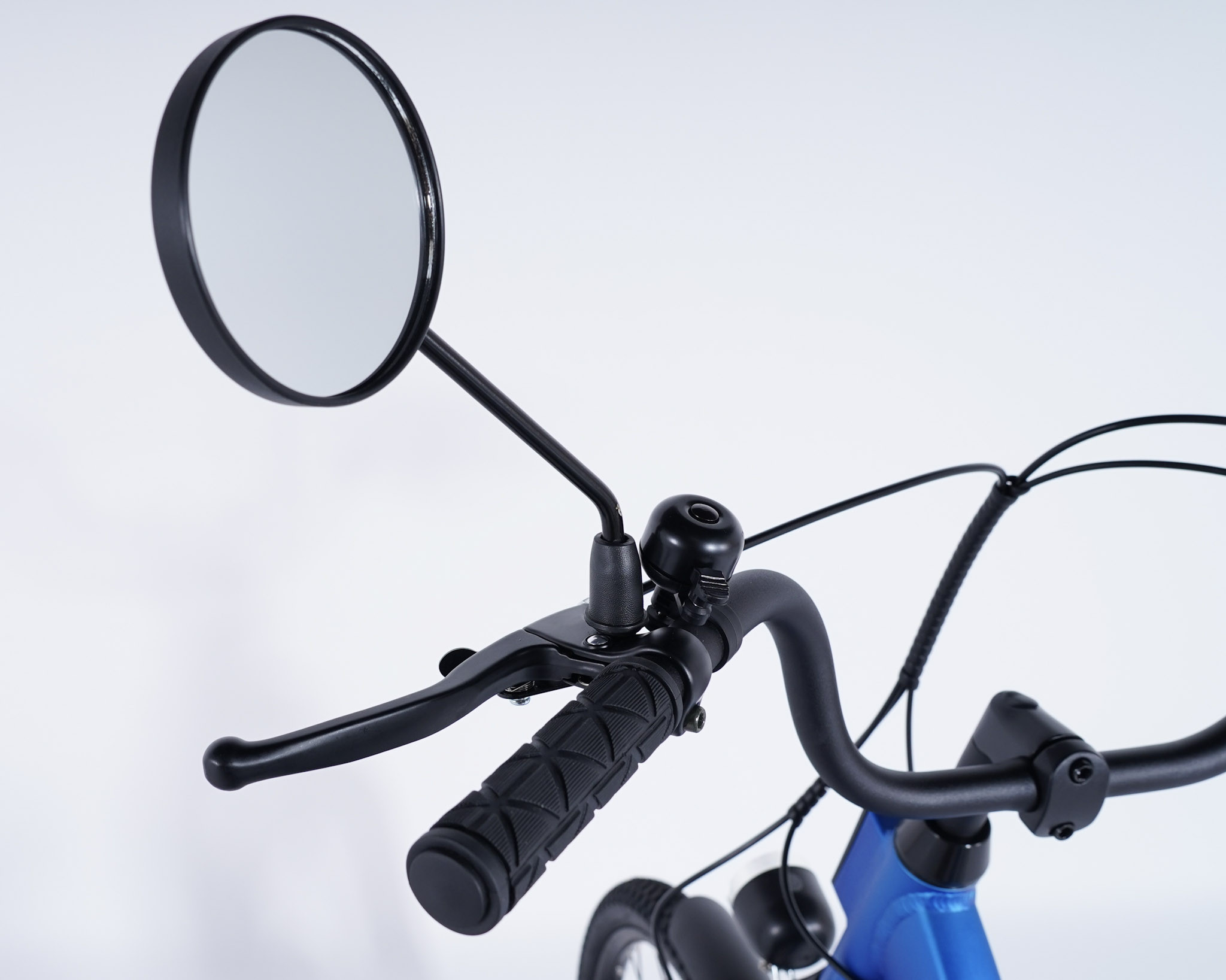 Rétroviseur gauche et poignée de frein avec position parking sur tricycle adulte non électrique