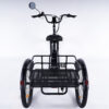 Vue arrière avec panier du tricycle adulte Essentiel