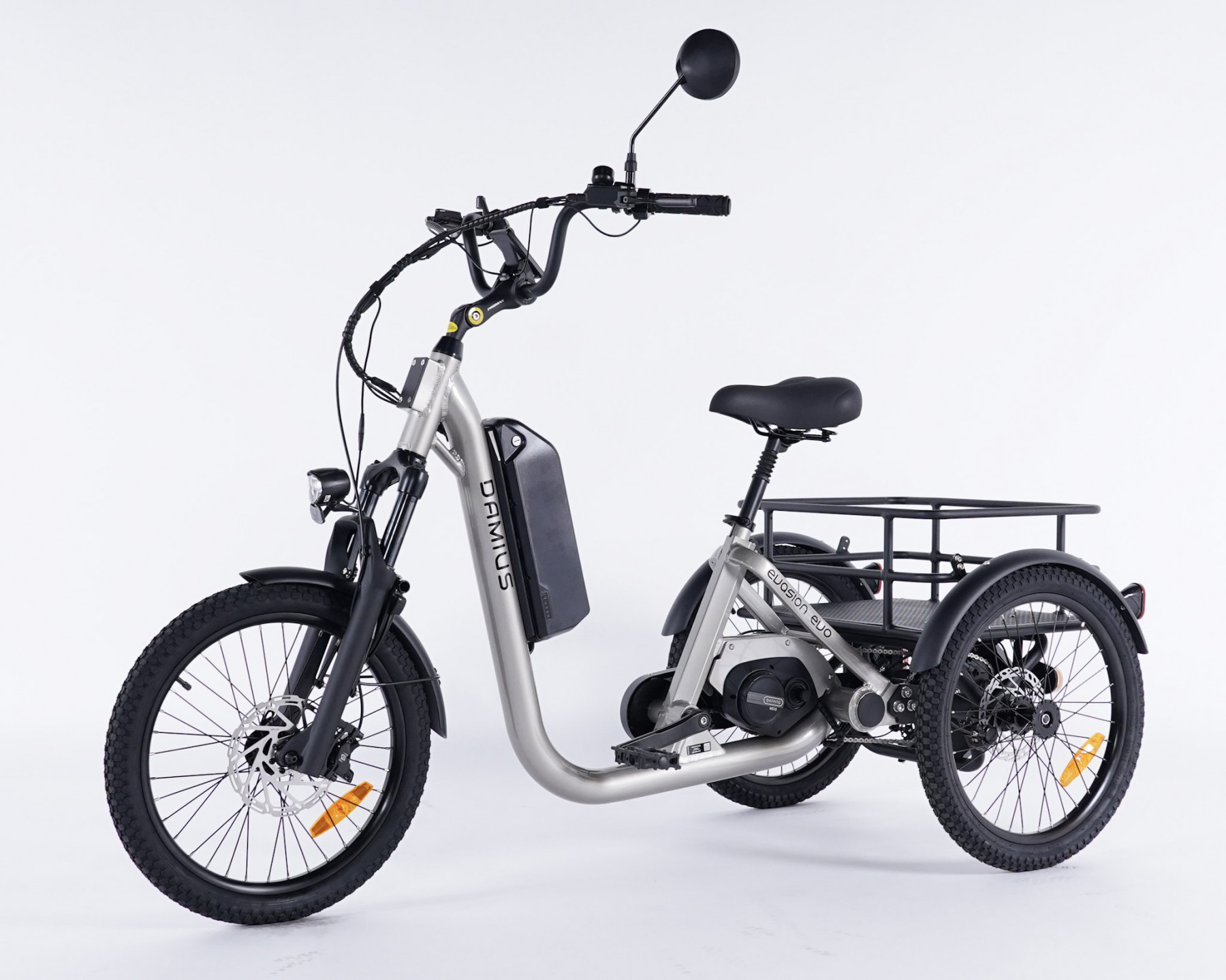 Vélo électrique stable trois roues Damius EVASION EVO gris