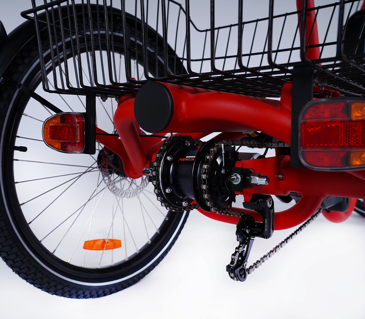 Tricycle électrique pour adulte Damius EVASION 95 Nm vue arrière