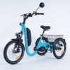Tricycle électrique Damius EVASION 95 Nm turquoise avec panier arrière